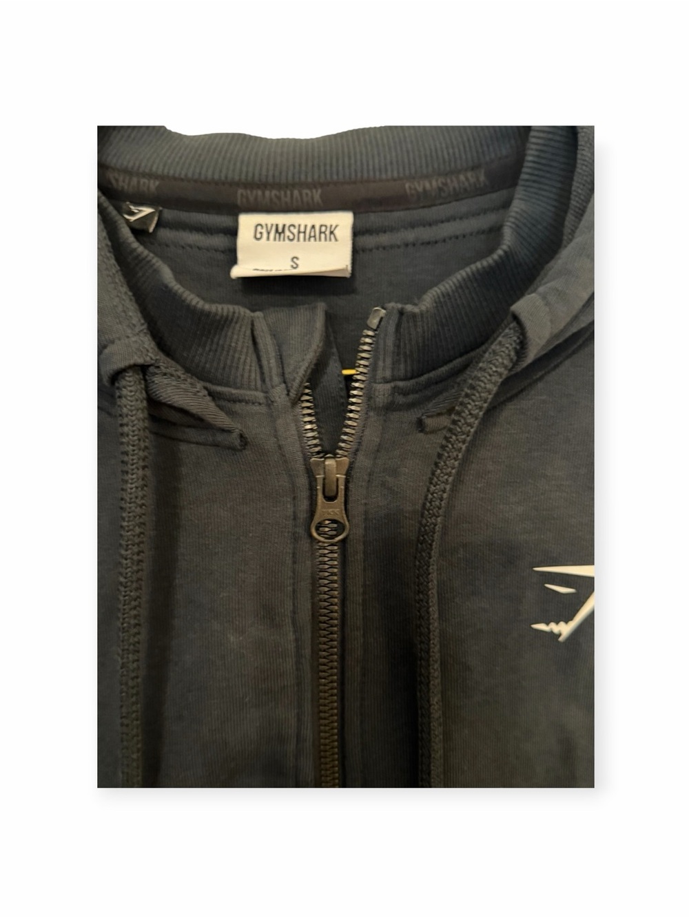 Gymshark Black Cropped Full Zip Hoodie Women’s Small - Picture 3 of 6